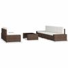 VidaXL Salon de jardin 6 pcs Résine tressée Marron