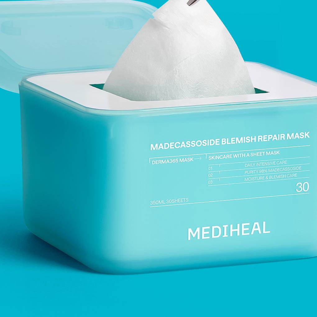 MEDIHEAL Derma 365 Sheet Mask 30P Madecassoside Bleamish Repair Mask