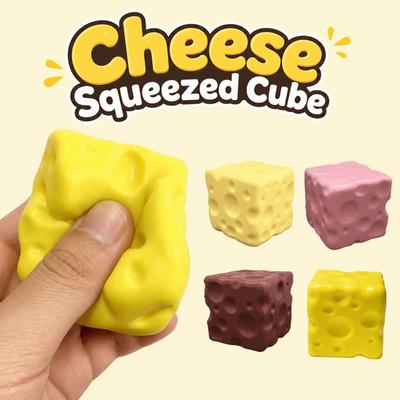 Realistic Cheese Squishy Toy Super Soft Cheese Stress Ball Slow Rebound Fidget Toy  Home Decoration
