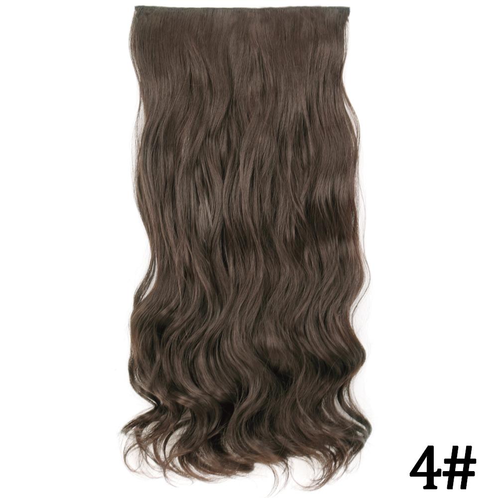 MERISIHAIR Women Fashion Long Straight Synthetic Fiber Hair Extensions 5 Clips Invisible Hairpiece for Daily Wear