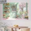 2D Easter Shop Backdrop - Pastel Bicycle Photography Background for Party