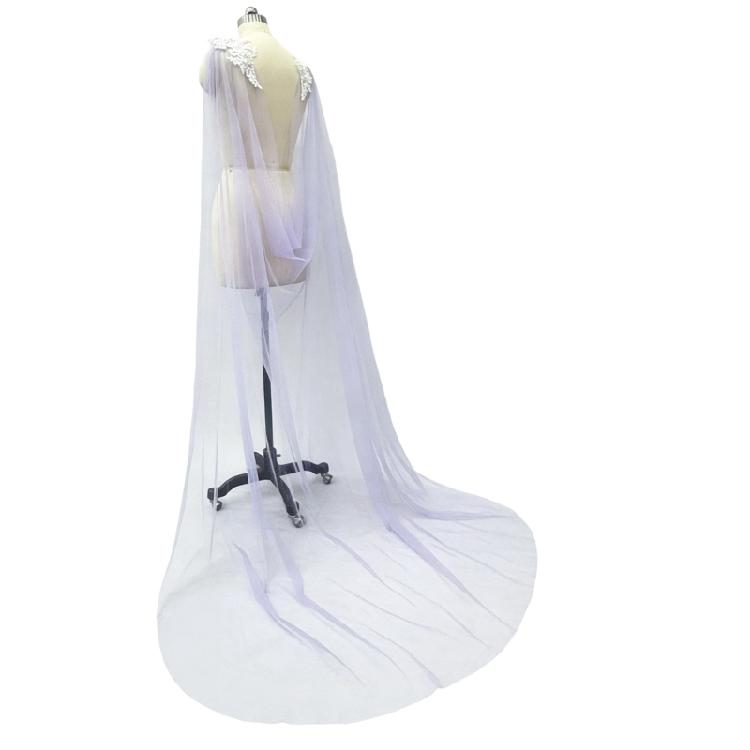 Delicato Scialle Staccabile Trasparente Lunghezza Cattedrale Accessorio Sposa Per Banchetti Ricevimenti