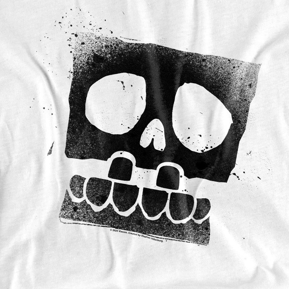 SpongeBob SquarePants Unisex Adult Skull Spray T-Shirt