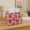 1pc Cute Pop Pattern Tissue Box | Multi-Functional Napkin Dispenser, Made of Durable Polyester, Decorated with Watermelon Slice Repeat, Suitable for L