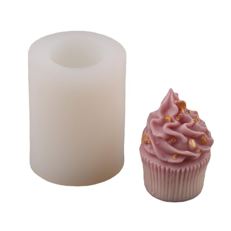 Great Ice Cream Cone Silicone Molds Cupcake Soap Moulds Pretty Ice Cream Pattern Suitable for Various Festivals