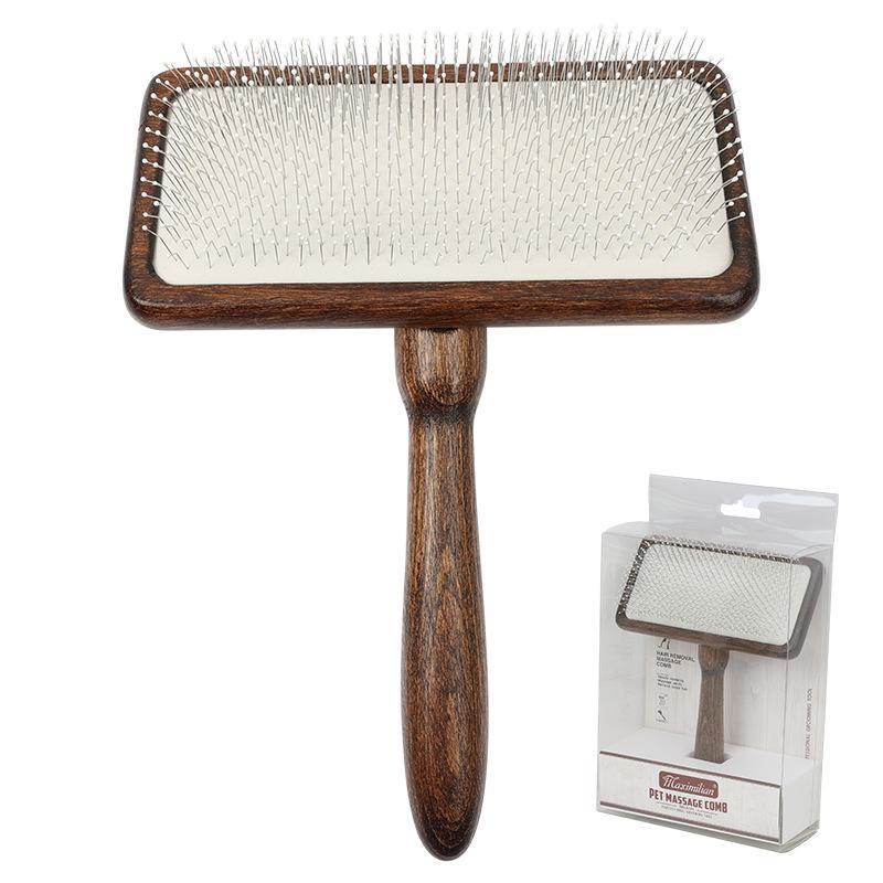 Pet Supplies, Solid Wood, Antique Comb, Cat and Dog Grooming Comb, Dog Grooming Comb, Fluffy Styling, Hair Removal Needle Comb