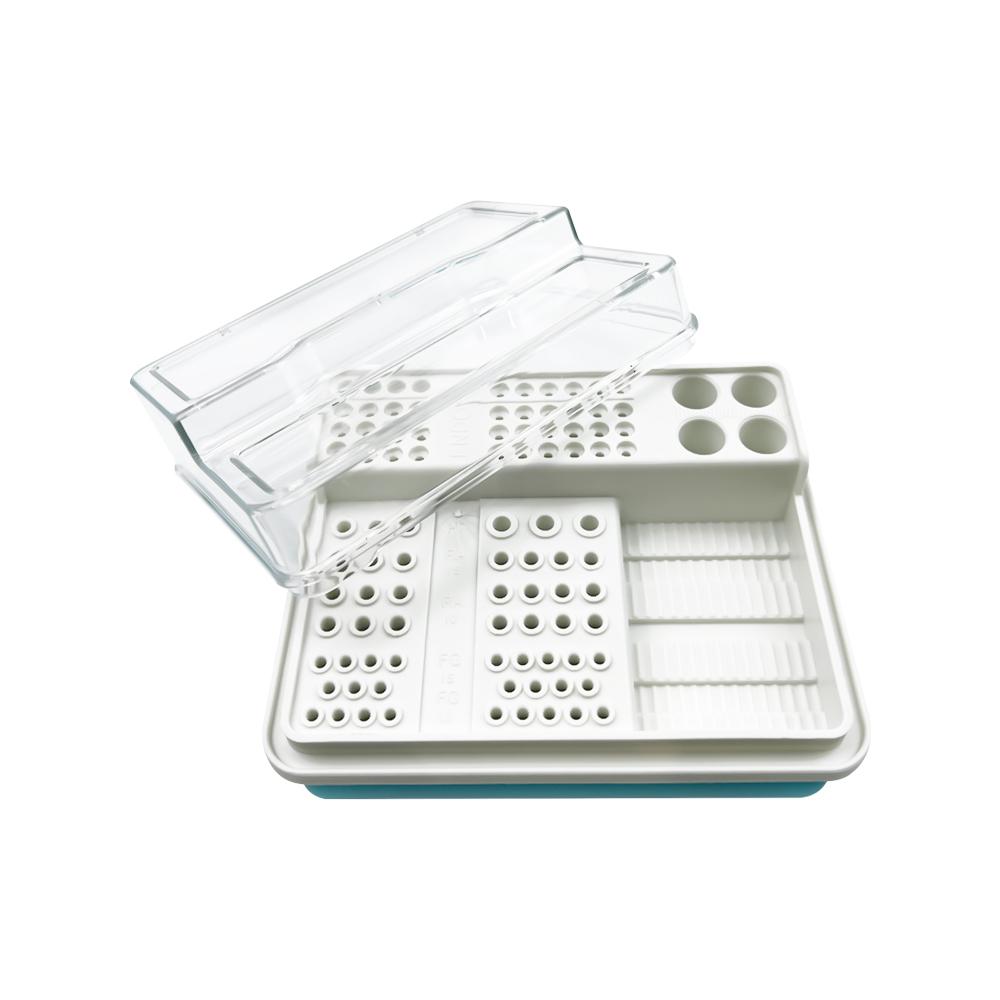 Scatola Endo Dentale a 96 Fori Porta Frese Endo Sterilizzazione Posizionamento Custodia Multifunzione Strumenti Laboratorio Odontoiatrico Nuovo