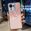 Kratzfeste Handyhülle für ZTE Blade V50 Vita 4G Trendiger Stil Buchstabe Rosa Glänzender Sternenhimmel Gelee-Farbe Weiche Silikonhülle