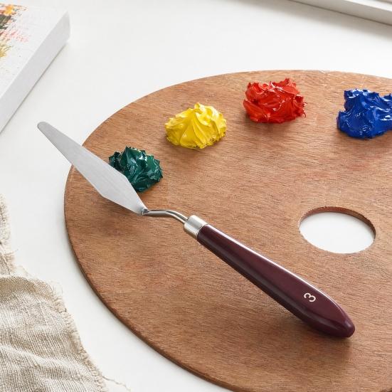 Artistic Texture Creation Tools 5Pcs Palette Knife with 6 Paint Scraper, Stainless Steel Spatula Metal Painting Knives for Artists Knife, Oil
