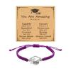Trendy Flat Knot Friendship Bracelet With 2026 Graduate Theme Graduation Wristband For Schoolmates And Special Occasions