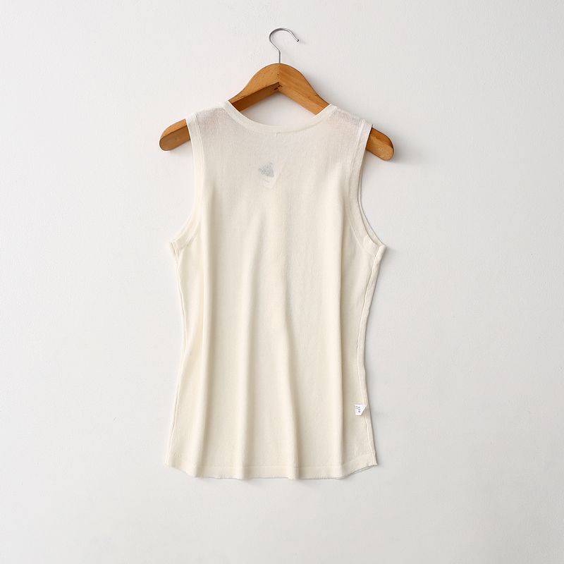 Self-Retention ~ Elegant Simple Wide Shoulder Strap Ice Linen Sleeveless Knitwear Women's Summer Thin Knitted Vest Bottoming Shirt