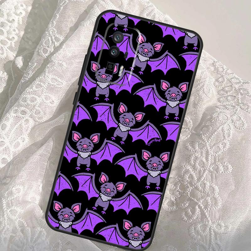 Vampire Bats Full Moon Halloween Case For Xiaomi 14T Pro 13T 12T 11T 13 14 Ultra POCO F6 Pro M6 M5s F3 F5 X3 X5 X6 Pro Cover