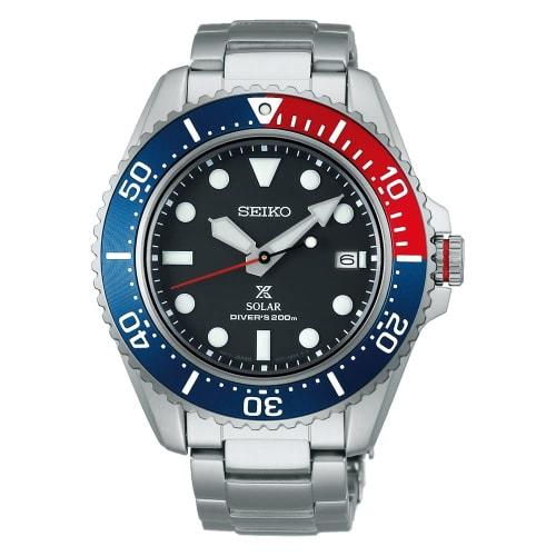 

Seiko SNE591P1 (Domestic Model Number: SBDJ053) Prospex Solar Diver Quartz Men s Watch, Pepsi Color, Diver Scuba Style, Analog, Stainless Steel Band,