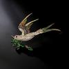 Chinese-style Enamel Swallow Brooch, A High-end, Fashionable and Elegant Brooch for Women, Exquisitely Luxurious