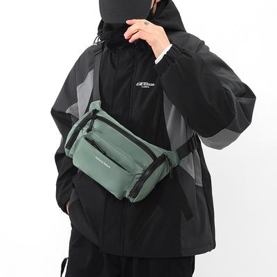 Men's Large Capacity Shoulder Bag Sports Waist Bag Commuter Travel Shoulder Mobile Phone Bag