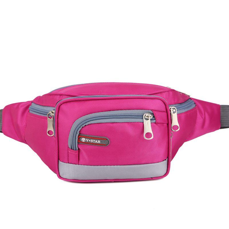 Borsello da vita impermeabile alla moda con tasche con cerniera multi-organizzate