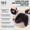 250 ml schwarzes Haarfärbeshampoo, 5-in-1, natürliches Shampoo für schwarzen Bart, sofortiges Ingwershampoo für Männer, Reparatur weißer Haare, Pflege