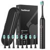 Electric Toothbrush Sonic Type Side-to-side Motion IPX7 Waterproof 6 Modes 8 Replacement Brushes Included Rechargeable Comes Storage Case 2-minute