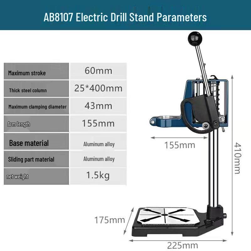 

Aobeng Multi-functional Electric Drill Stand with Cast Iron Flat-Nose Pliers Tool