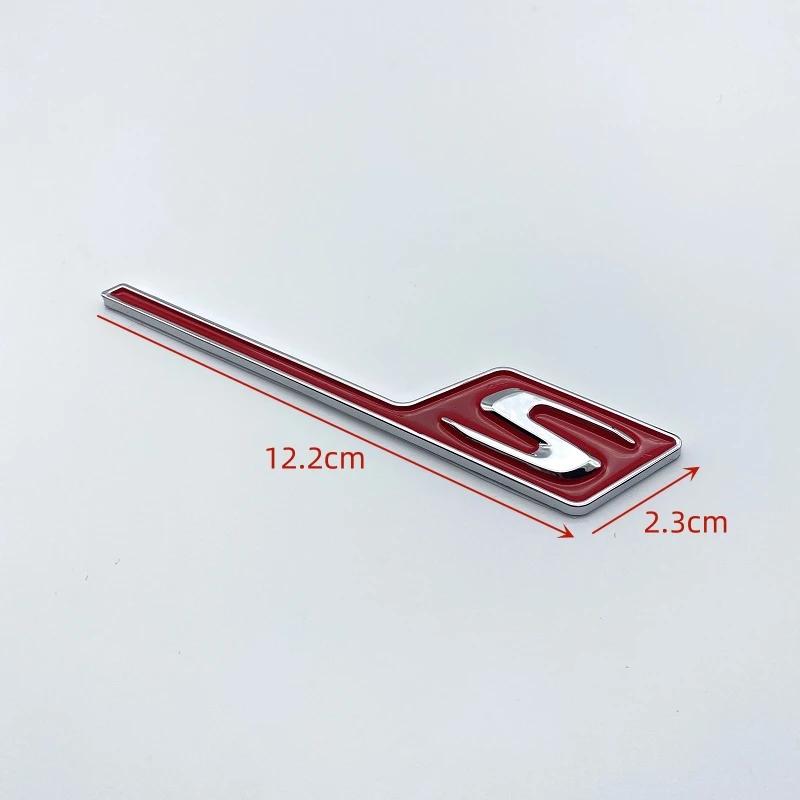 ABS S Badge Emblem Car Trunk Stickers For S E63S C63S GLC63S GLE63S GLS63S GTS GT43S GTR GT53 GT50 CLA45S Silver Yellow Black