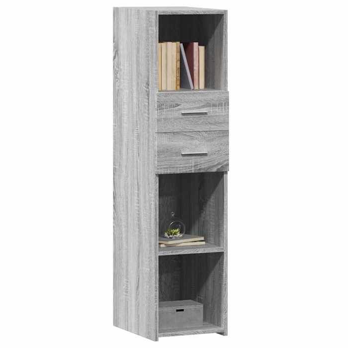 VidaXL Buffet haut sonoma gris 30x42,5x124 cm bois d'ingénierie, buffet, placard, armoire latérale, armoire, armoire de 846157