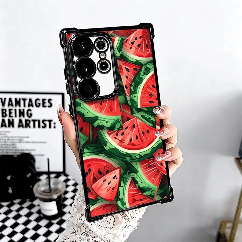 Wassermelone Sommerfrucht Weiche Handyhülle Für Samsung Galaxy S26 Ultra S25 Edge S24 FE S23 Plus S22 S21 + S20 Galvanisiert Anti-Fall Fu