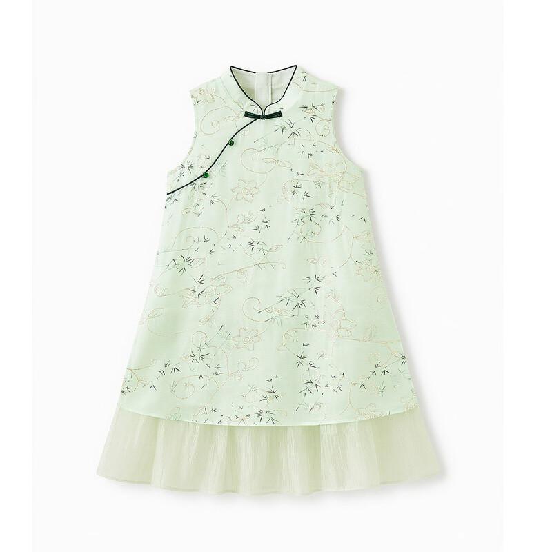 ASK JUNIOR Mädchen Ärmelloses Qipao Kleid im chinesischen Stil