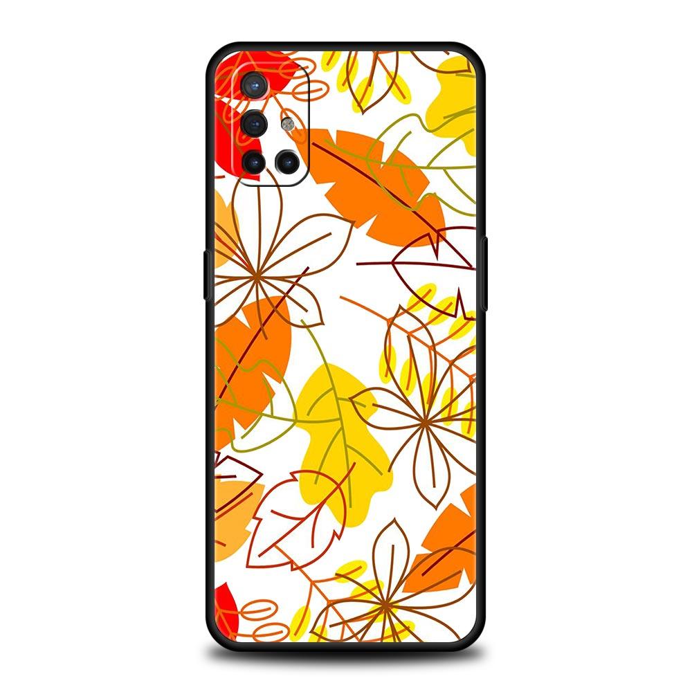 Case For OnePlus 11 10 9 Pro 9T 12R 10R 9R 9RT 10T 8T 8 7 7T Nord 2T CE 2 5G N200 N10 N100 Cover leaves fall pumpkin Halloween