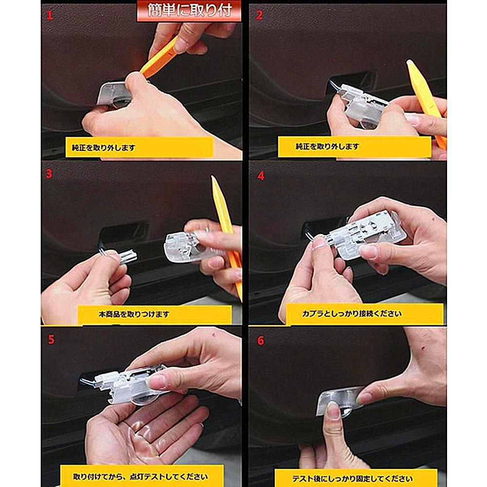 ColorBuy Courtesi Light Courtesi LED Logo Curtain Lamp for TOYOTA Toyota (G SPORTS)