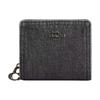 Coach Snap Wallet 10 Metal Logo Denim Wallet Women wallet Washed-Gray CAP07-QBWAD