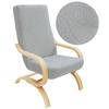 Finka Armchair Cover Light Grey Jacquard Velvet Patterns Elastic [32-Z3-Jsz]