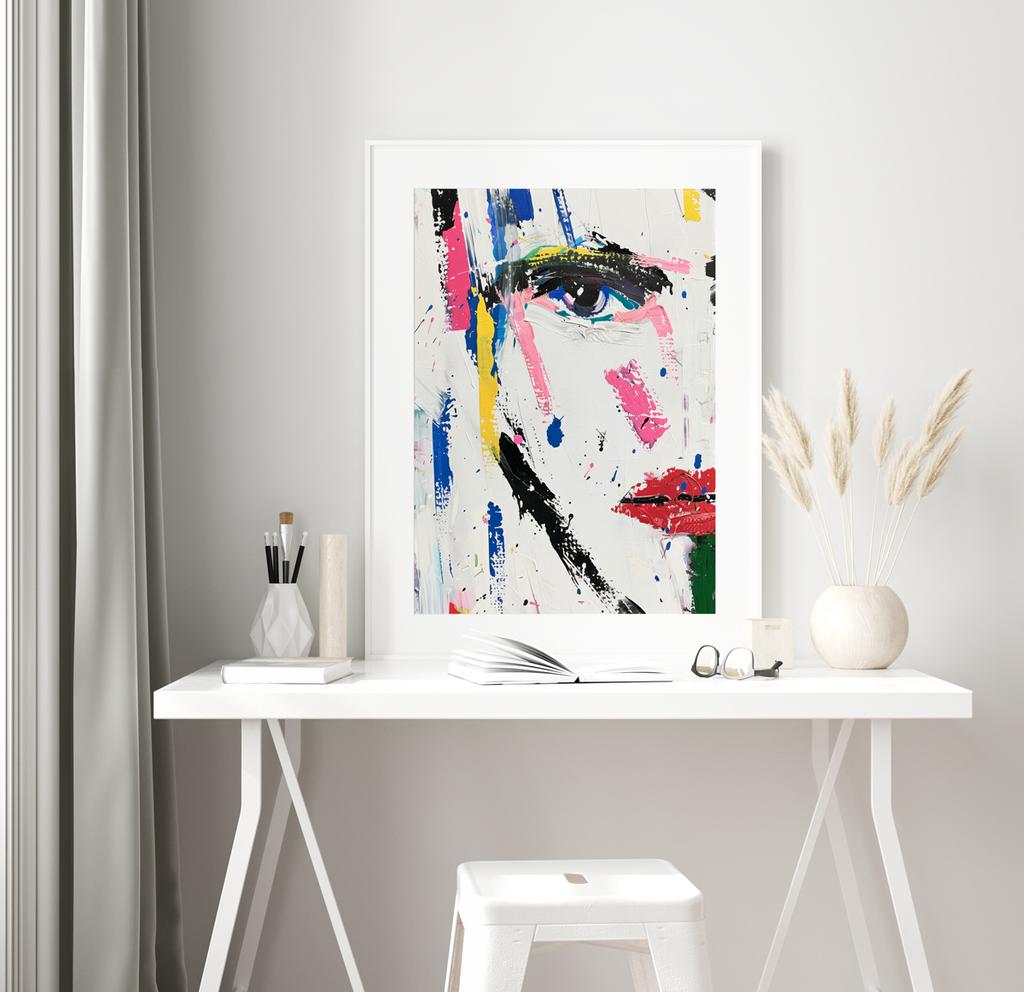 Poster Abstraction Portrait Face