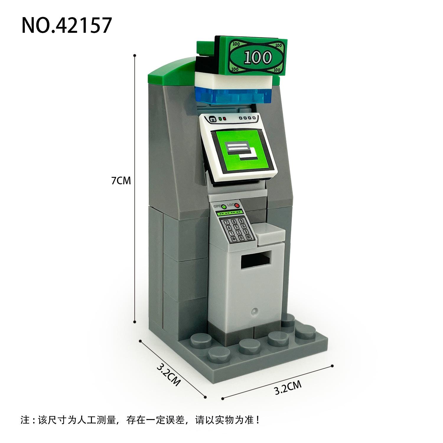 42157 Atm Model Building Accessories Children Assemble Small Particles Building Block Toys City People