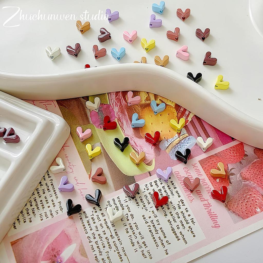 Japanese Heart Beaded Alloy Necklace & Bracelet DIY Kit