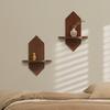 Solid Wood Wall Shelf, Thickened Storage Shelf for Small Plants, Decorative Aromatherapy Holder Shelf for Home Decor