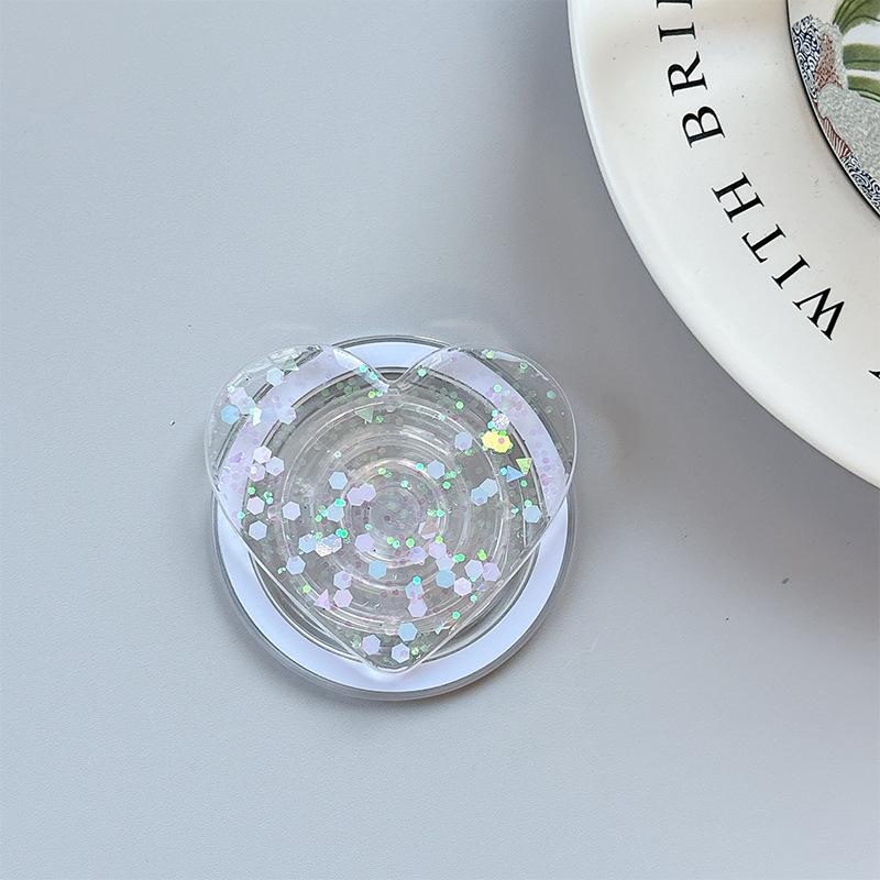 Sequin Glitter Love Magnetic Paste Mobile Phone Airbag Bracket Heart Ring Niche Girl Decoration