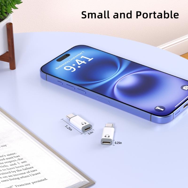 Type  C To Connector  Sound  Adapter In Line Control Sound  Adapter Portable Sound  Adapter Charging Adapter for Phone