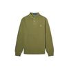 Polo Solid Color Knitted Slim Fit Button Long Sleeve Polo Shirt Men Tops Green 710680790-115