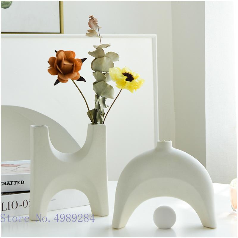 Irregular Rockery Hollow Coral Abstract Ceramic Ornaments Ceramic Vase Flower Arrangement Crafts Ornaments Vases Pots Decor