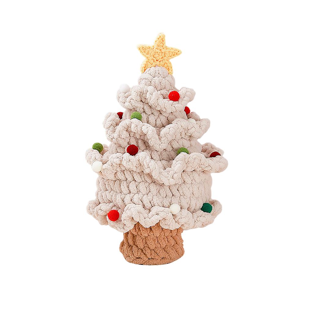 Handmade Knitted Christmas Tree Ornament – Creative Holiday Yarn Decoration For Home, Table, And Gift Display