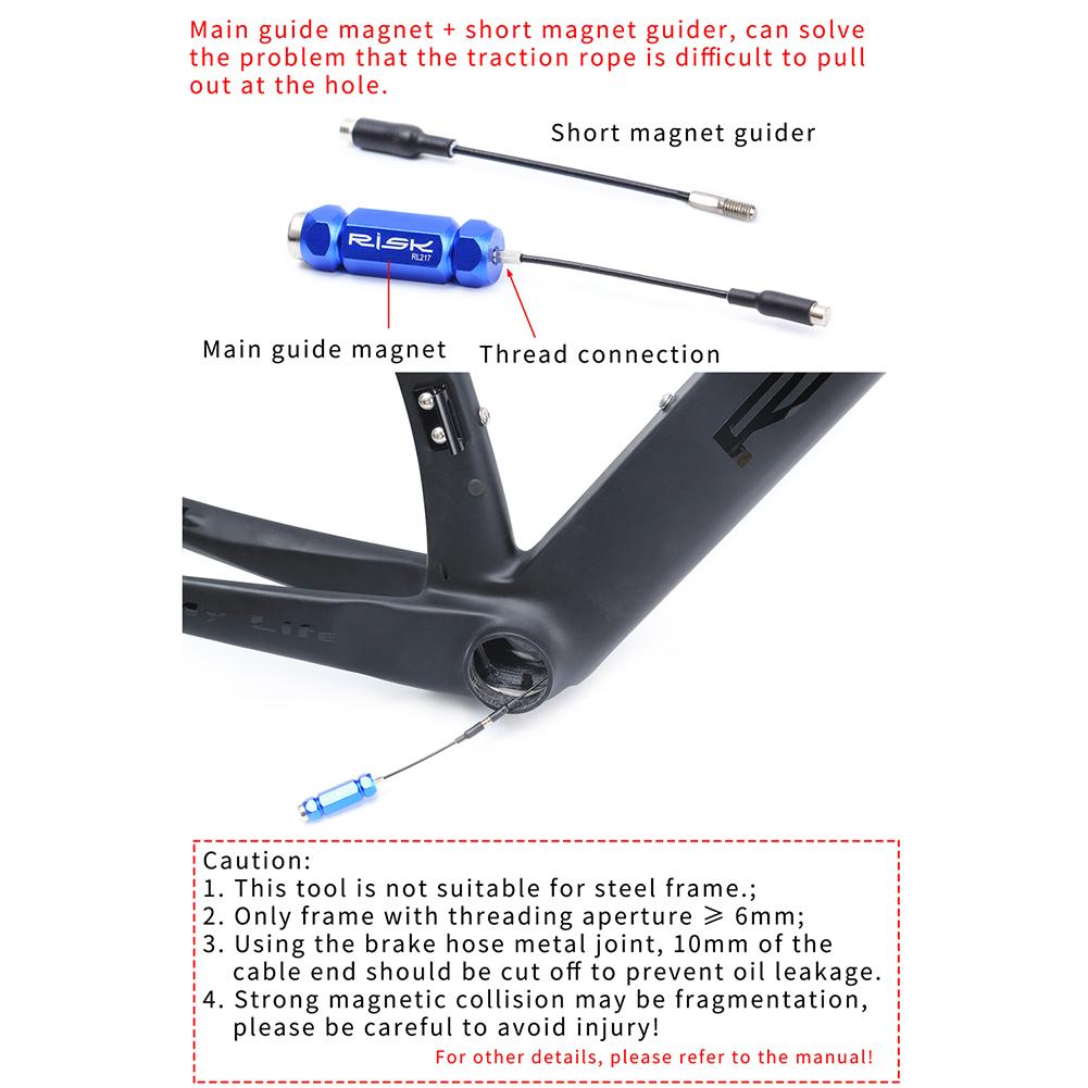Bicycle Internal Cable Routing Tool With Magnet Inner Cable Guide For Bike Frame Shift Hydraulic Wire