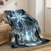 Celestial Cross Angel Blanket  Printed Blanket for Living Room Bed Couch lunch break Soft Cozy Blanket for Friend's festival Gift