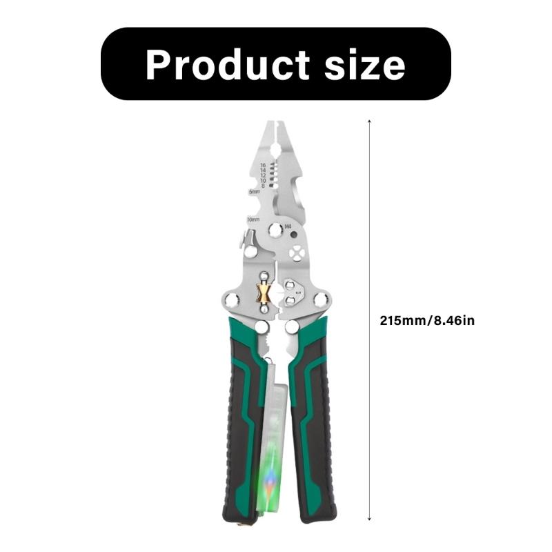 Foldable Wire Strippers with Electricity Measurement Function 4 In 1 Easy Multifunction Wire Stripping Pliers