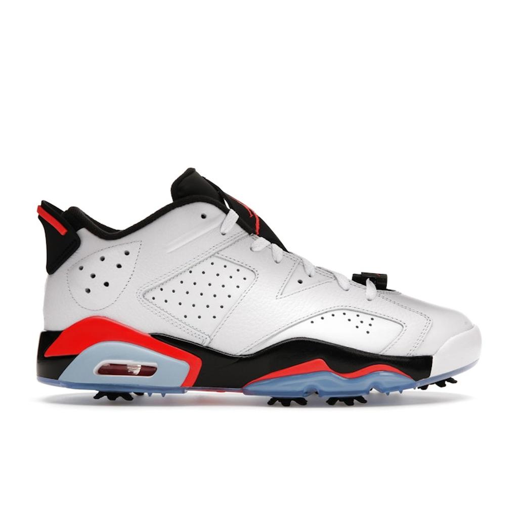 Air Jordan 6 Retro Low Golf White Infrared Unisex Sneakers Infrared-23 Black DV1376-106