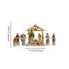 12 Pieces Nativity Ornament with LED Lights Warm White Lighted Tabletop