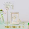 Gold Peacock Round Metal Memo Clip & Photo Holder