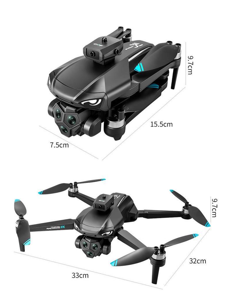 M33 Grenzüberschreitende Drohne: 4,5-Zoll-Bildschirm, Bürstenlos, Dreifachkamera, Ferngesteuertes Luftbildflugzeug
