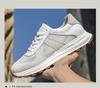 Men's White Breathable Thick-Soled Platform Sneakers - Discreet 8cm Height Boost Casual Dad Shoes