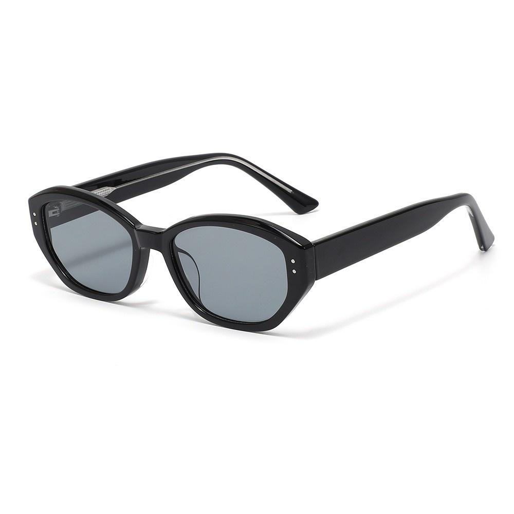 

Vintage Oval Sunglasses Women Hand Made Oval Sun Glasses Retro Glasses ladies Goggle чорний