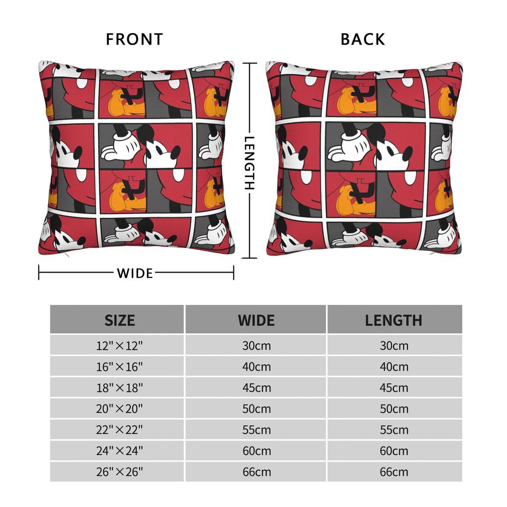 Kawaii  Anime Minnie Cartoons Pillowcase  Cushion Cover Decorative  Mickey Mouse  Throw Pillow Case Cover Home Square